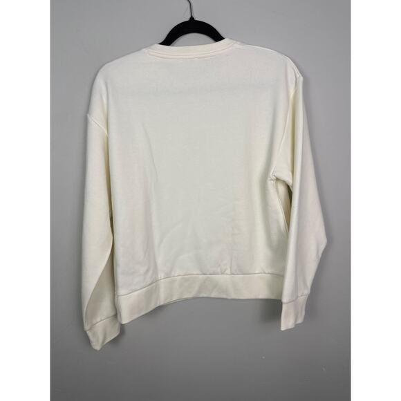 J.Crew NWT Women’s Cream Button Shoulder Solid Crewneck Pullover Sweater size S - Picture 7 of 7